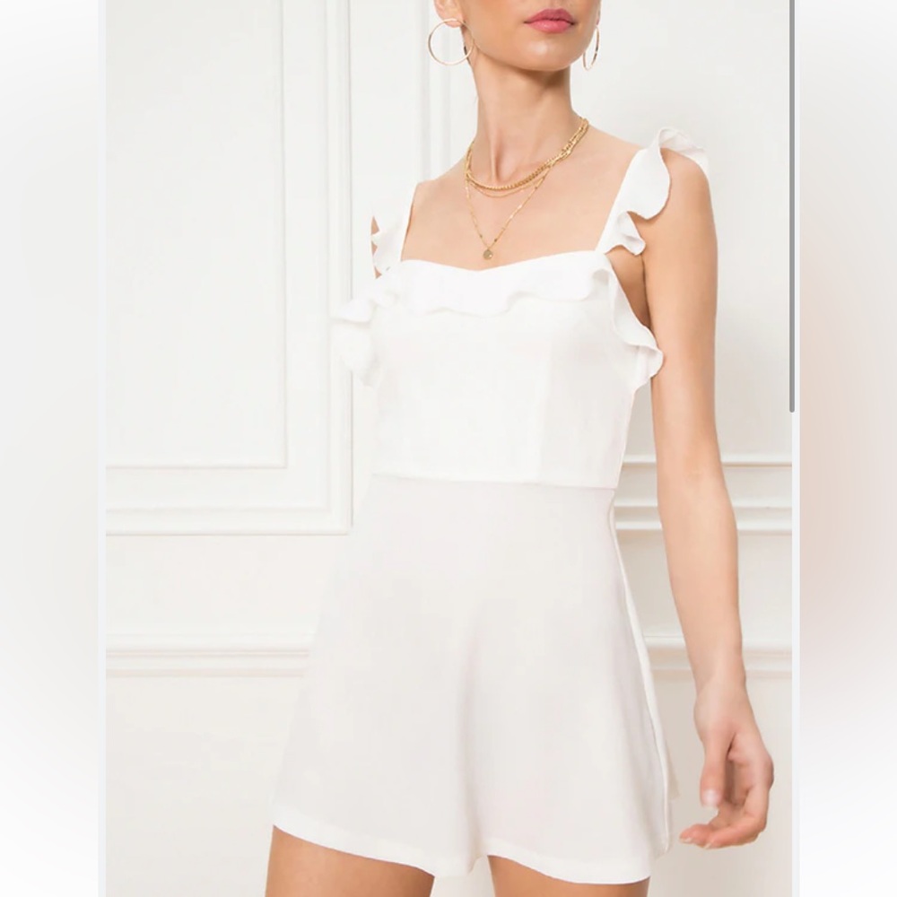 REVOLVE White Ruffle Mini Dress - Picture 2 of 9